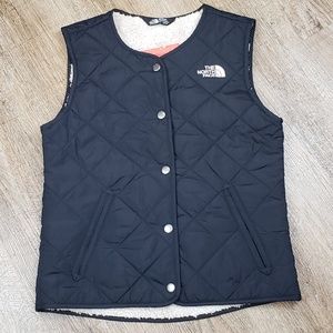 NWT North Face Black Sherpa Lined Vest Sz. 10/12